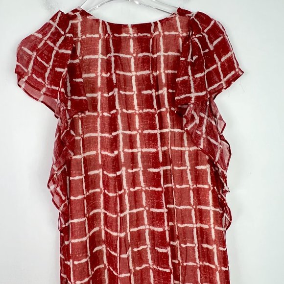 NWT Anthropologie Hiche Emery Ruffled Dress Shift Size Small S NEW N2109 - Picture 12 of 13